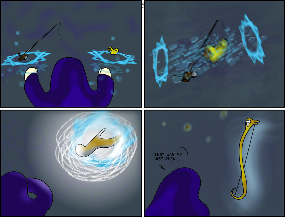 The last combination involved a duckie and a utility bill. The result...too horrible to depict.